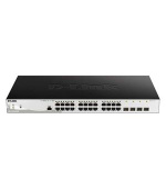 D-Link DGS-1210-28P/ME 24-Port 10/100/1000BASE-T PoE + 4-Port 1 Gbps SFP Metro Ethernet Managed Switch, 193W