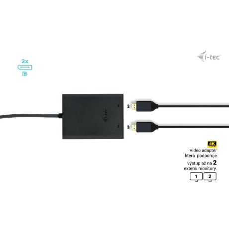 I-tec USB-C Dual 4K/60Hz (single 8K/30Hz) DP Video Adapter