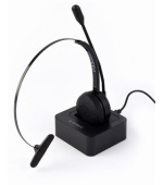 Gembird Sluchátka BTHS-M-01, vhodné pro call centra, mikrofon, Bluetooth, černá