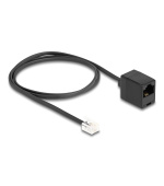 Delock Telefonní kabel ze zástrčky RJ11 na zásuvku RJ45, černý 1 m