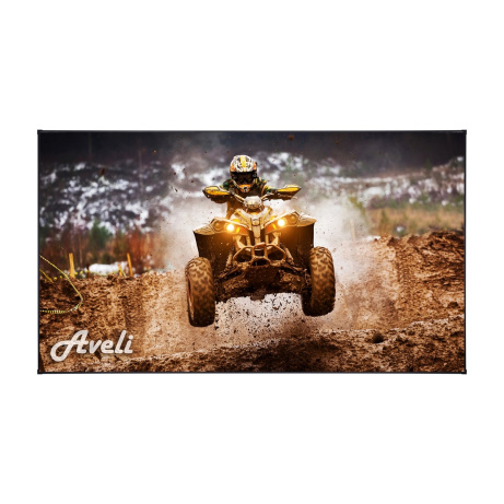 Plátno AVELI PREMIUM,pevný rám,metal,221x124(16:9) 100"