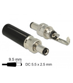 Delock Konektor DC 5,5 x 2,5 mm s délkou 9,5 mm samec