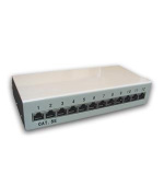 DATACOM Patch box STP 12 port CAT5E DUAL GY hor.zářez / VL