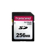 Transcend 256MB SD220I MLC průmyslová paměťová karta (SLC mode), 22MB/s R,20MB/s W, černá