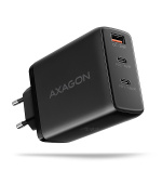 AXAGON ACU-DPQ100, GaN nabíječka do sítě 100W, 3x port (USB-A + dual USB-C), PD3.0/PPS/QC4+/Apple