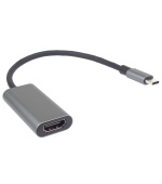 PremiumCord Převodník USB-C na HDMI, rozlišení 4K a FULL HD 1080p, kovové pouzdro