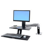 ERGOTRON WorkFit-A with Suspended Keyboard, LD, 5" and WS, Polished Aluminum,stol.drř./prac. stanice/monitor,klav.deska