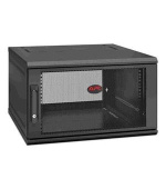 APC NetShelter 6U Wallmount Rack Enclosure Cabinet Single Hinged Server Depth