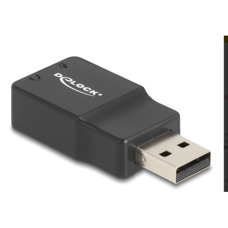 Delock Externí USB zvuková karta se zvukovým adaptérem Plug & Play se 2 x stereofonními konektory 3,5 mm pro PC, laptop