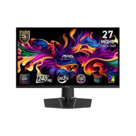 MSI MAG 271QP QD-OLED X24 gaming monitor 26,5" QD-OLED/2560x1440 (WQHD)/240Hz/0,03ms/2xHDMI/DP/Výšk.nast./Pivot