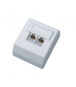 DATACOM UTP dvojzásuvka nad omítku 45 st.- Cat5e