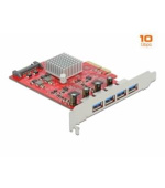 Delock PCI Express x4 Karta na 4 x externí SuperSpeed USB 10 Gbps (USB 3.2 Gen 2) USB Typ-A samice