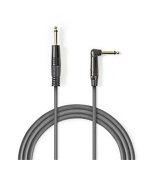Nedis COTH23005GY50 - Nevyvážený Audiokabel | 6,35mm Zástrčka – 6,35mm Úhlová Zástrčka | 5 m | Šedá barva