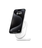 Belkin BOOST CHARGE™ Qi2 15W Magnetický nabíjecí stojan, skládací, bez adaptéru, bílá