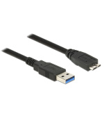 Delock Kabel USB 3.0 Typ-A samec > USB 3.0 Typ Micro-B samec 1,5 m černý