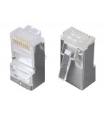 Konektor 8p8c CAT5E neskládaný,STP,drát (100ks)