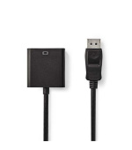 Nedis CCGB37250BK02 - DisplayPort – DVI Kabel | DisplayPort Zástrčka - DVI-D 24+1-Pin Zásuvka | 0,2 m | Černá barva