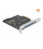 Delock PCI Express x4 Karta na 1 x USB Type-C™ + 4 x USB Typ-A - SuperSpeed USB 10 Gbps