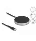 Delock Bezdrátová nabíječka s indukční nabíjecí podložkou o výkonu - 5 W / 7,5 W / 10 W / 15 W