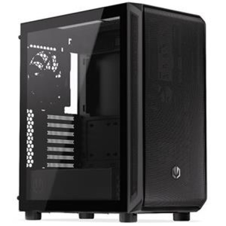 Endorfy Arx 500 Core Skříň, Middle tower, bez zdroje, ATX, 2× USB, 1× USB-C, 2× 140mm ventilátor, mesh panel, průhl. bok, černá