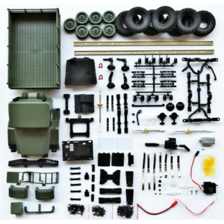 Military truck WPL B-16K 1:16 6x6 - KIT - zelené