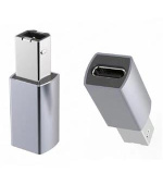 PremiumCord Aluminium USB C female - USB2.0 B Male adaptér