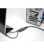 Delock Adaptér ze zásuvku DisplayPort na zástrčky USB Type-C™ (DP Alt Mode), 4K, s PD o výkonu 85 W