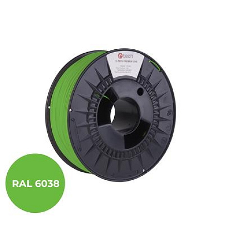 Filament C-TECH PREMIUM LINE, ASA, luminiscenční zelená, RAL6038, 1,75mm, 1kg