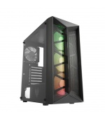 FSP/Fortron ATX Midi Tower CMT211A Black, průhledná bočnice, A.RGB