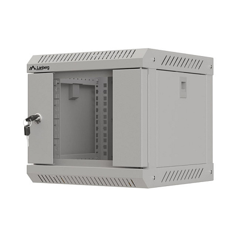 LANBERG RACKOVÁ SKŘÍŇ 10" NÁSTĚNNÁ 4U/300X300 (FLAT PACK) S PROSKLENÝMI DVEŘMI ŠEDÁ