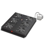 Digitus Roof cooling unit for DIGITUS server cabinets, 6 Fans, Switch, Thermostat, 828m3 air circ./h Color black RAL 900