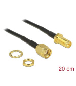 Delock anténí kabel RP-SMA Plug > RP-SMA Jack Bulkhead 200 mm