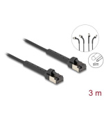 Delock Síťový kabel s rozhraním RJ45 Slim, Cat.6A, U/FTP, ohebný, černý, 3 m