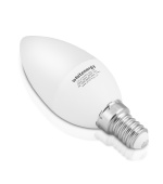 WE LED žárovka SMD2835 C37 E14 7W teplá bílá