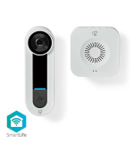 Nedis WIFICDP40CWT - Wi-Fi Smart Domovní Video Telefon | Cloud/ microSD / Onvif | IP65 | snímač pohybu | Bílá