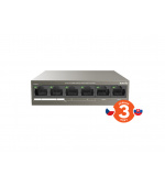 Tenda TEF1106P-4-63W PoE AT switch 4x PoE 802.3af/at, 6x 100Mb/s, PoE celkem 63W, fanless, PoE+