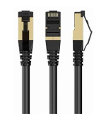 GEMBIRD PP8-LSZHCU-BK-0.5M – S/FTP Cat. 8 patch kabel s LSZH pláštěm, černý, 0,5 m