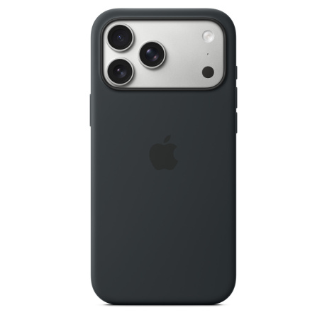 iPhone 17 Pro Max Silicone Case with MS – Black