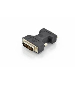Digitus DVI adapter, DVI(24+5) - HD15 M/F,  DVI-I dual link, bl