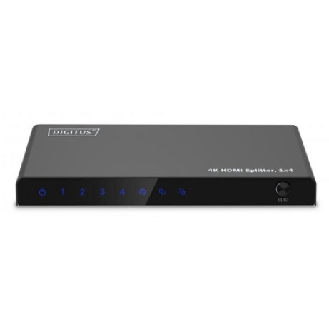 DIGITUS 1x4 HDMI Splitter, 4K/60Hz HDCP 2.2, EDID Control
