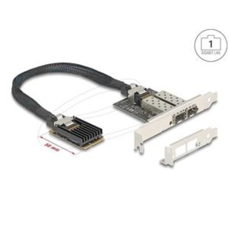 Delock Mini PCIe I/O PCIe full size 2 x SFP Gigabit LAN