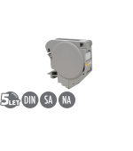 Držák keystonu 1 x RJ45 na DIN lištu šedý