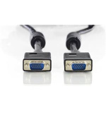 Digitus VGA Monitor connection cable, HD15 M/M, 15.0m, 3Coax/7C, 2xferrite, bl