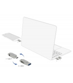 Delock Flash disk USB 3.2 Gen 1, USB-C™ + Typ-A, 16 GB - kovový kryt