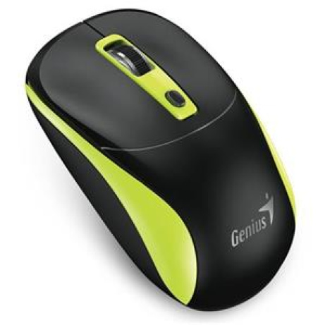 Genius NX-7123 Myš, bezdrátová, optická, 1200DPI, 4 tlačítka, Copilot, 2,4GHz, USB-A, 1× AA baterie, černo-zelená