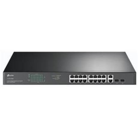 TP-Link TL-SG1218MP Switch 16x GLAN PoE+ 2x GLAN 2x SFP 19"rackmount PoE budgetem 250W.