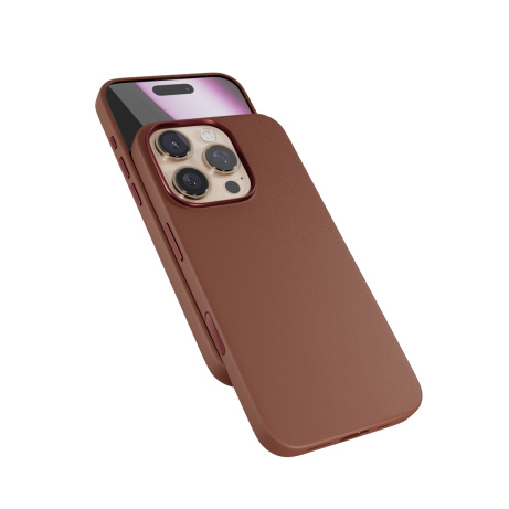 Epico Mag+ kožený kryt iPhone 16 Pro Max - hnědá