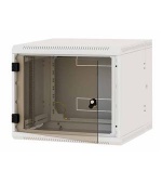 19" rozvaděč dvoudílný 6U/295mm celoskleněné dveře