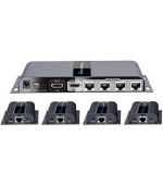 PremiumCord HDMI 1-4 splitter+extender po CAT6/6a/7, FULL HD, 3D