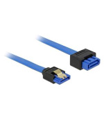Delock Prodlužovací kabel SATA 6 Gb/s samice přímý > SATA samec přímý 20 cm modrý západka